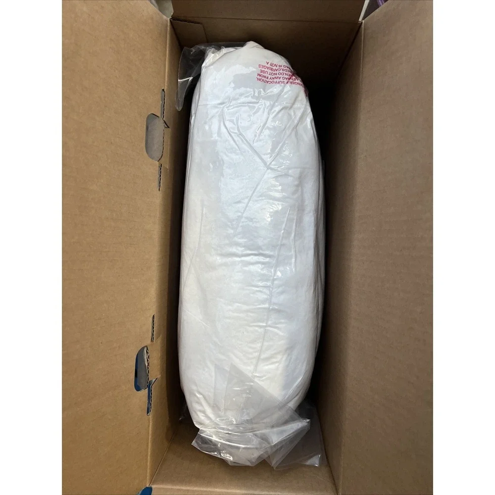 Serta King Comforter 100% Cotton White Goose Feather Down Fiber Duvet Insert NEW